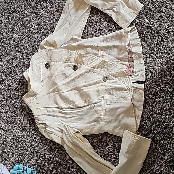 STUNNING FREE PEOPLE ASYMMETRICAL BOHO RUFFLE JACKET - Picture 2 of 10